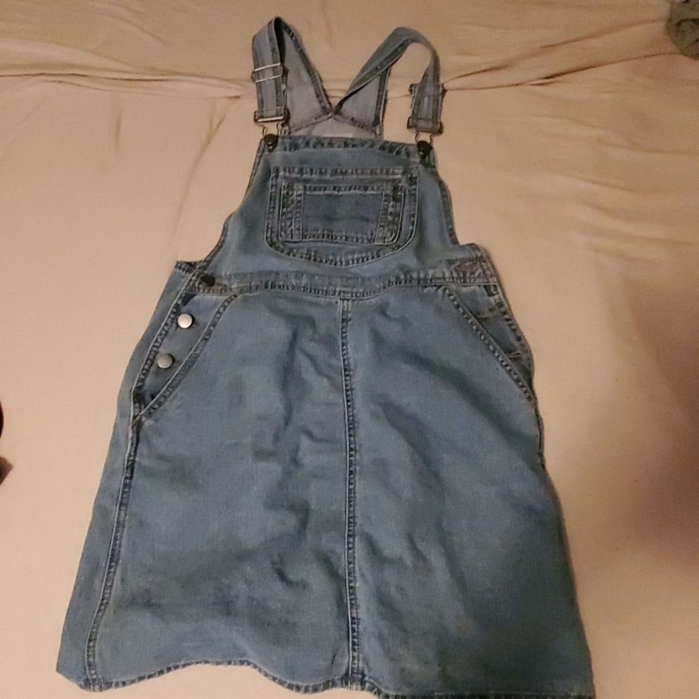 Denim overall dress